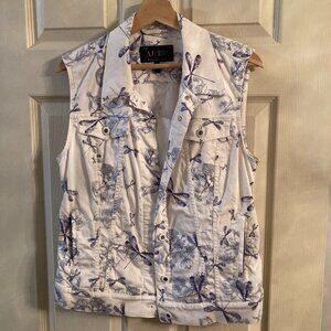 AJ Armani Jeans Dragonfly Jean Vest - EUC